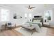 Stylishly furnished bedroom boasts natural light, creating a cozy and inviting atmosphere at 1246 Jamestowne Dr, Elon, NC 27244