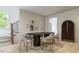 Modern dining room with an oval table and six chairs at 1264 Hardin Hill Ln, Knightdale, NC 27545