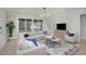 Comfortable Gathering room with sectional sofa and large windows at 139 Quail Pt, Pittsboro, NC 27312