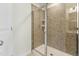 Modern shower with glass enclosure and neutral tile at 1701 Mallard Trace Dr, Wendell, NC 27591