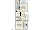 Detailed floor plan showing the layout of the second floor with the bedrooms, bathrooms, and laundry at 201 Broomgrove Way, Wake Forest, NC 27587