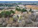 Aerial view showcasing the neighborhood and surrounding landscape at 210 Charlotte Ct, Clayton, NC 27520