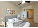Cozy bedroom with a queen bed and en-suite bathroom access at 2426 Gathering Square Ct # 2426, Fuquay Varina, NC 27526