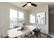 Dining area with table and chairs, featuring a large window with nature views at 2426 Gathering Square Ct # 2426, Fuquay Varina, NC 27526