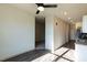 Living room with wood flooring and ceiling fan at 2426 Gathering Square Ct # 2426, Fuquay Varina, NC 27526
