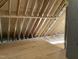 Large unfinished attic with wood frame roof and utilities at 3913 Cedar Knolls # 7, Youngsville, NC 27596