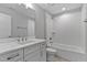 Bathroom featuring a tub and shower combo and a modern vanity at 3923 Cedar Knolls Dr # 12, Youngsville, NC 27596