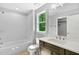 Bathroom featuring a tub and shower combo and a modern vanity at 3923 Cedar Knolls Dr # 12, Youngsville, NC 27596