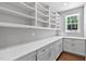 Well-organized pantry with ample shelving, storage cabinets, and quartz countertops at 3923 Cedar Knolls Dr # 12, Youngsville, NC 27596
