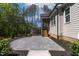 Beautiful stamped concrete patio with black mulch and a view of the house at 3923 Cedar Knolls Dr # 12, Youngsville, NC 27596