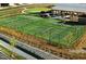 Aerial view of the community pickleball courts with a pavilion at 3935 Willow Gate Way, Knightdale, NC 27604