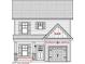 Detailed exterior elevation showcases a charming two-story home with symmetrical windows and a covered entrance at 4238 Darroch Rd, Lillington, NC 27546