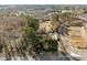 Aerial view of property and surrounding area at 6516 Battle Bridge Rd, Raleigh, NC 27610