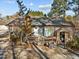 Back deck with access to the house and a storage shed at 6516 Battle Bridge Rd, Raleigh, NC 27610