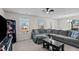 Living room features sectional sofa and built-in shelving at 810 Brake St, Nashville, NC 27856
