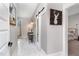 Elegant bathroom with a marble floor, a walk-in shower, and a modern vanity at 1006 W Broad St, Dunn, NC 28334
