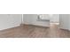 Dining area with wood-look floors and kitchen views at 1112 Middlecrest Dr, Rocky Mount, NC 27804