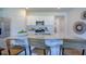 Modern kitchen island with seating for three at 1133 Middlecrest Dr, Rocky Mount, NC 27804
