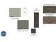Selection of home's exterior colors including Coastal Sage siding, Tuxedo Gray shutters, and Weathered Wood shingles at 116 Black Walnut Dr # 203, Garner, NC 27529