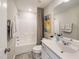 Clean bathroom with a bathtub, shower, and single vanity at 1185 Atterlee Ln, Graham, NC 27253