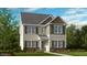 Two-story house with beige siding, gray shutters, and brick accents at 1252 Hardin Hill Ln, Knightdale, NC 27545