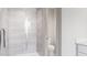Modern bathroom with a large shower and toilet at 1279 Willow Tree Way, Graham, NC 27253