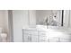 Double vanity bathroom with a toilet and separate shower at 1279 Willow Tree Way, Graham, NC 27253