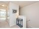 Upstairs hallway with linen closet and access to bedrooms at 1609 Mallard Trace Dr, Wendell, NC 27591