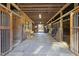 Interior view of the horse barn highlighting the stalls and wood detail at 265 Verde Rd, Apex, NC 27523