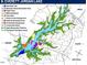 An informational map showcasing the expansive B. Everett Jordan Lake and its surrounding amenities and recreational areas at 265 Verde Rd, Apex, NC 27523