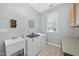 Convenient laundry room with washer, dryer, and extra counter space at 265 Verde Rd, Apex, NC 27523