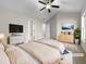 Spacious bedroom with neutral walls and plush carpeting at 520 Matheson Pl, Cary, NC 27511