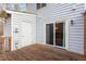 Deck with sliding glass door access to interior at 6539 English Oaks Dr, Raleigh, NC 27615