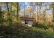 Small dilapidated shed on the property at 90 Little Indian Creek Rd, Goldston, NC 27252