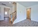 Entryway with staircase and view of bathroom and hardwood floors at 1108 Middlecrest Dr, Rocky Mount, NC 27804