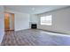 Bright living room featuring a fireplace and hardwood floors at 1108 Middlecrest Dr, Rocky Mount, NC 27804