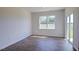 Bright dining room with hardwood floors and sliding glass doors to patio at 1117 Middlecrest Dr, Rocky Mount, NC 27804