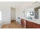 Double vanity bathroom with soaking tub and separate shower at 1134 Aster Way, Burlington, NC 27215