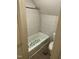 Small tiled bathroom with a shower and toilet at 2324 Lonnie Cir, Hillsborough, NC 27278