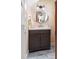 Modern bathroom with a vanity and tiled floor at 402 W Clay St, Mebane, NC 27302