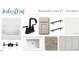 Selections for an industrial-style bathroom, including fixtures, vanity, and flooring at 4321 Darius Ln # 23, Fuquay Varina, NC 27526