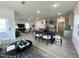 Open concept living space featuring kitchen, dining area, and living room at 4321 Darius Ln # 23, Fuquay Varina, NC 27526