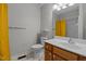 Bathroom with single vanity and shower at 1322 Cedar Branch Ct, Wake Forest, NC 27587
