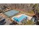 Community features pool and tennis courts at 1322 Cedar Branch Ct, Wake Forest, NC 27587