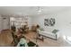 Open concept living area with hardwood floors and modern furniture at 29 Enterprise St # 108, Raleigh, NC 27607