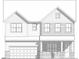 Two-story home with a gable roof, attached garage, and front porch at 304 Murray Grey Ln, Wake Forest, NC 27587