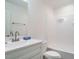 Bathroom features a single vanity and bathtub at 3050 Bennett Siler City Rd, Bennett, NC 27208