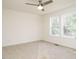 Bedroom with two windows and ceiling fan at 3050 Bennett Siler City Rd, Bennett, NC 27208