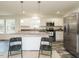 Modern kitchen with stainless steel appliances and island at 3050 Bennett Siler City Rd, Bennett, NC 27208