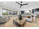 Bright and airy living room features a large sliding glass door and comfortable seating area at 3317 Hampton Rd, Raleigh, NC 27607